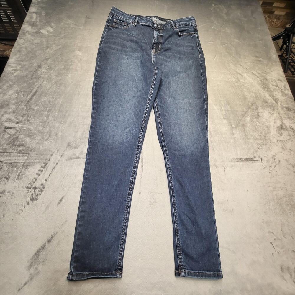 Old Navy Rockstar Jeans Womens 14 High Rise Blue Super Skinny Stretch Denim